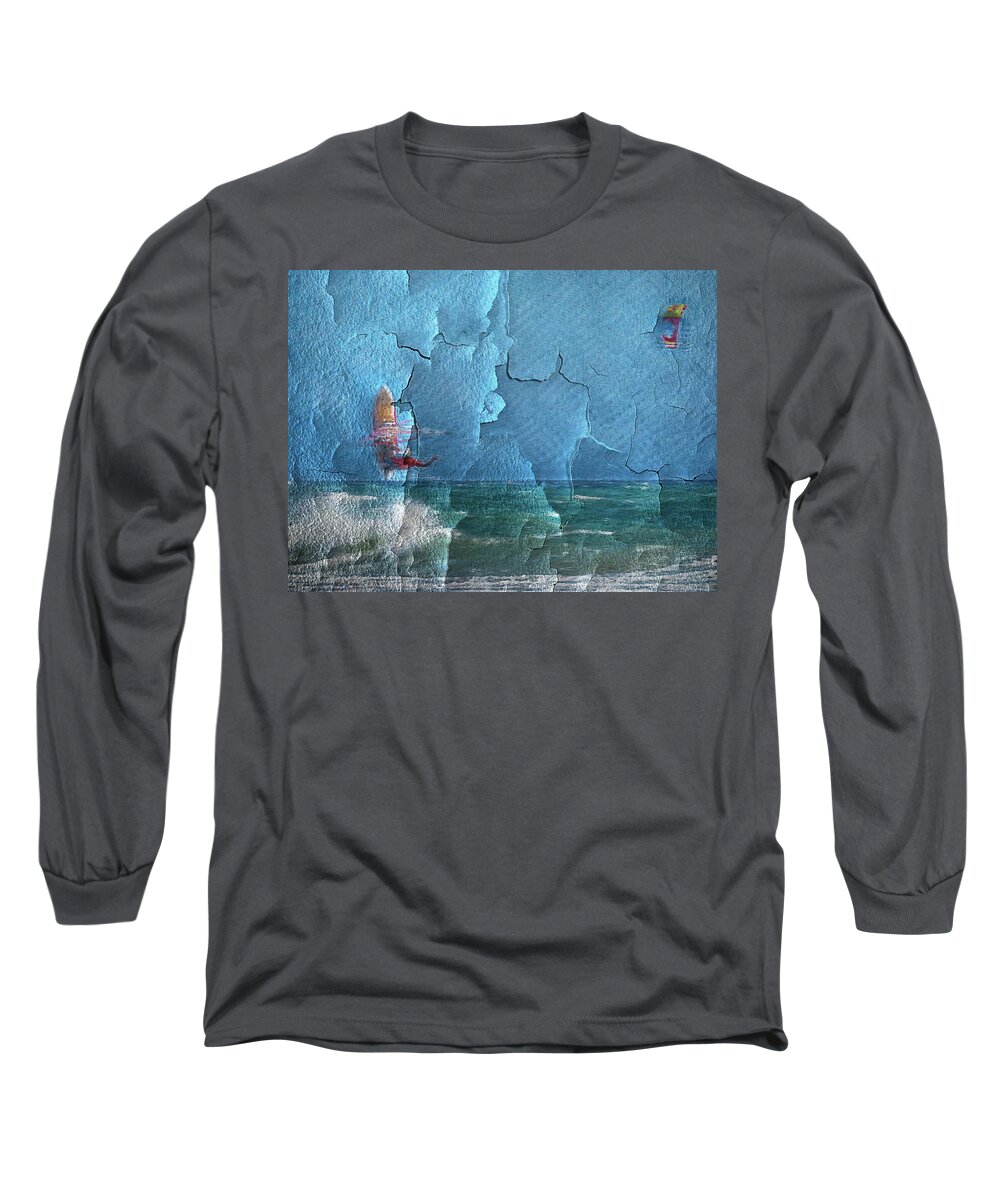 Wind Surf Long Sleeve T-Shirt featuring the photograph A day of wind surfing by Al Fio Bonina