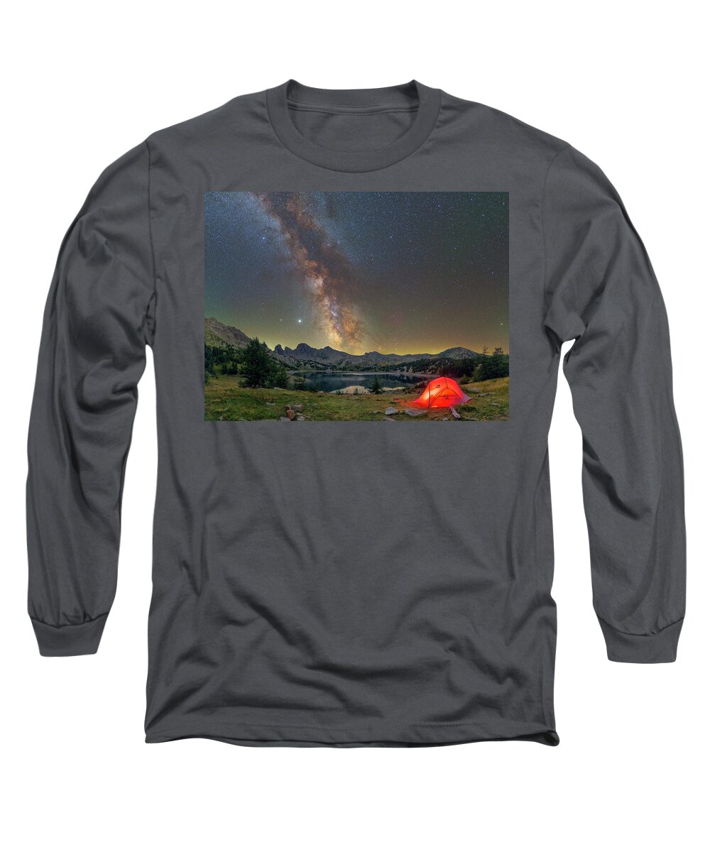 Milky Way Long Sleeve T-Shirt featuring the photograph A Piece of Paradise by Ralf Rohner