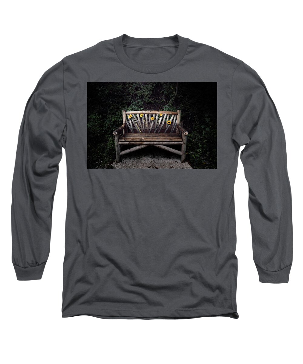 Bench Long Sleeve T-Shirt featuring the photograph A Place to Sit 8 by Scott Norris