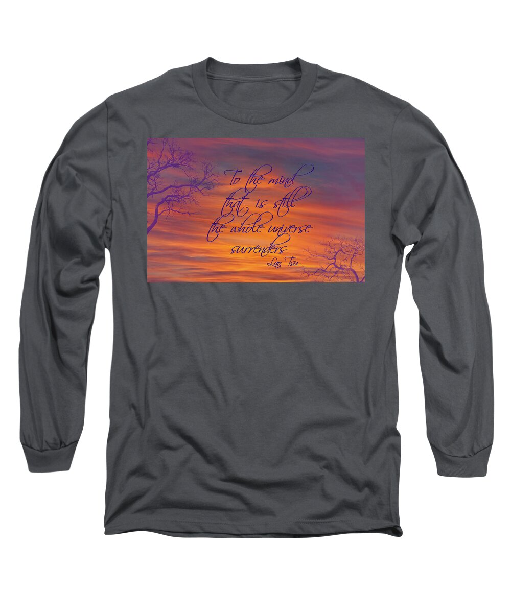 Sunset Long Sleeve T-Shirt featuring the photograph A Still Mind by Jill Love