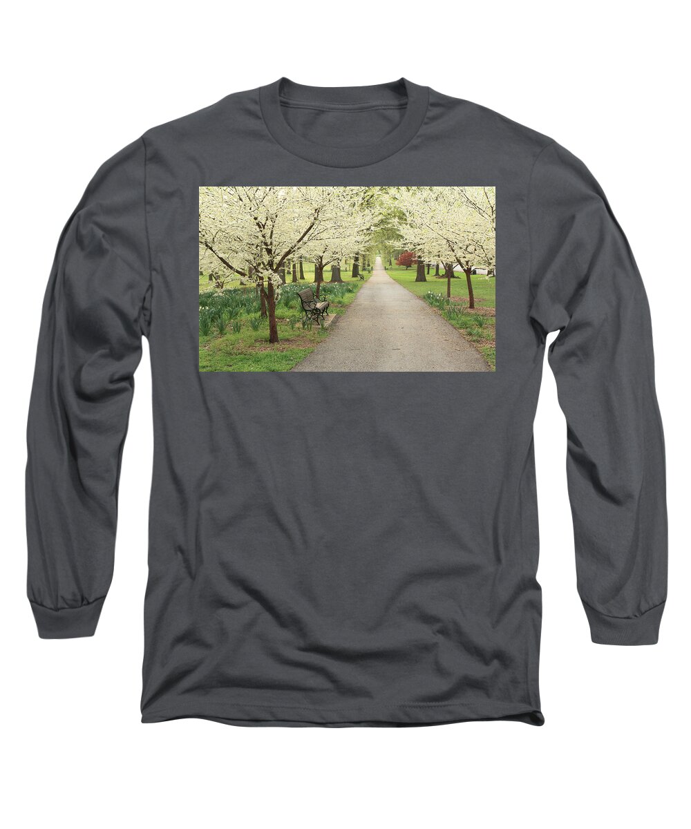 Tower Grove Park Long Sleeve T-Shirt featuring the photograph A Walk in Tower Grove by Scott Rackers