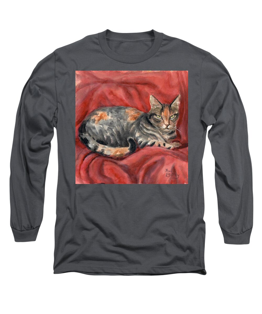 Abla Long Sleeve T-Shirt featuring the painting Abla by Mimi Boothby