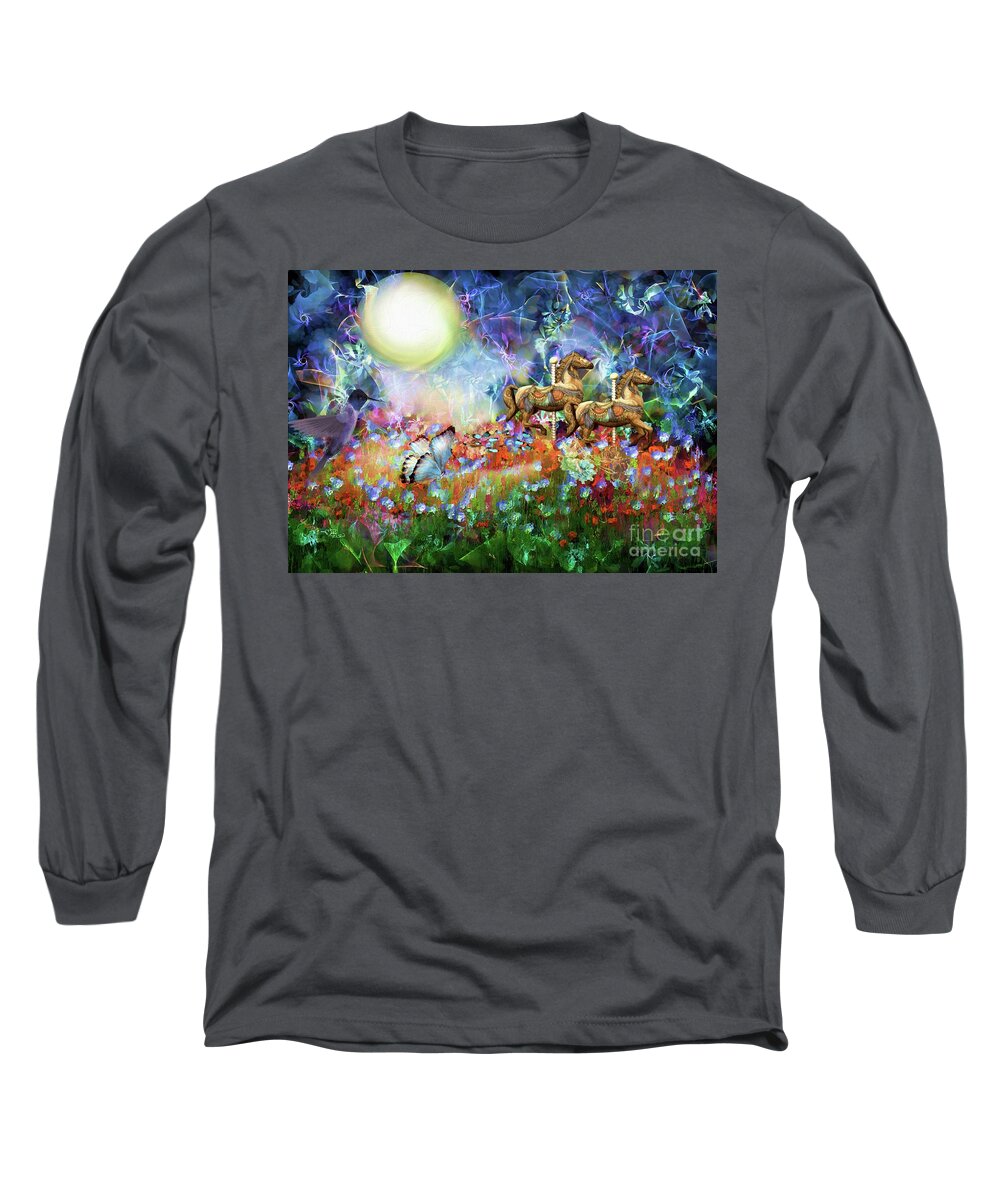 Garden Long Sleeve T-Shirt featuring the digital art Abstract Garden 2 by Michelle Ressler