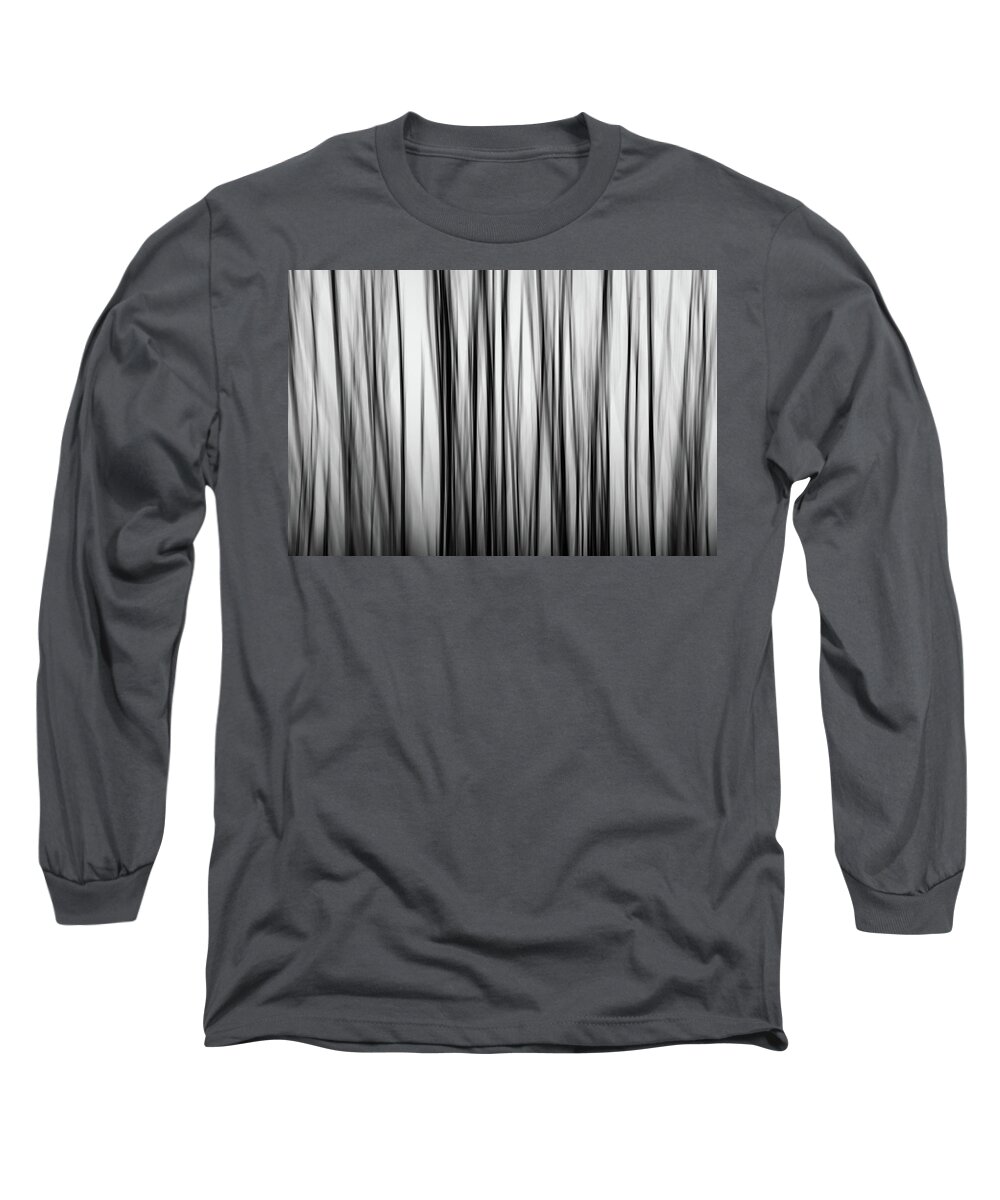 Abstract Long Sleeve T-Shirt featuring the photograph Abstract Tree with Motion Blur by Martin Vorel Minimalist Photography
