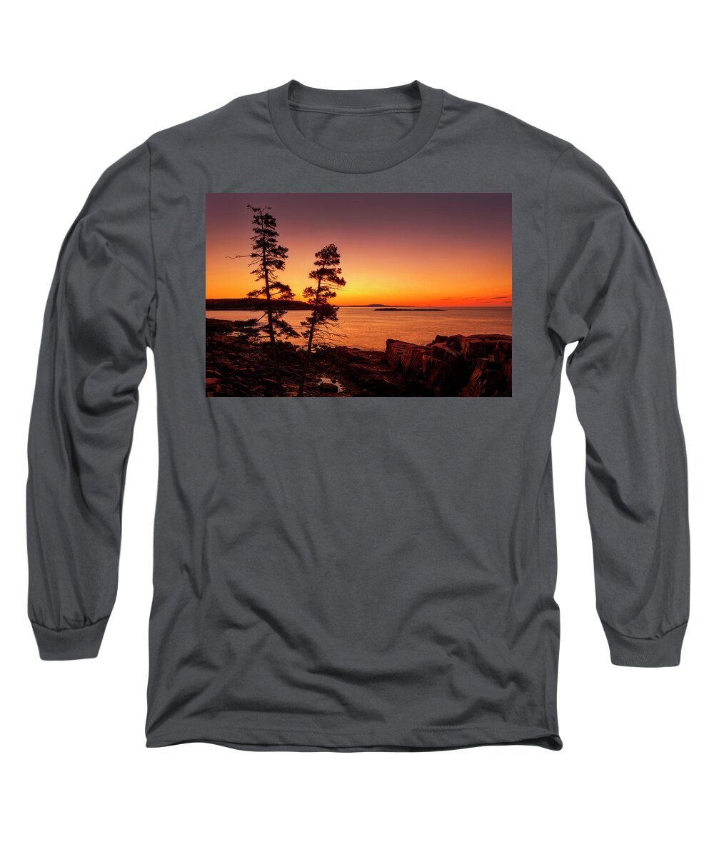 Acadia National Park Long Sleeve T-Shirt featuring the photograph Acadia Twilight 3024 by Greg Hartford