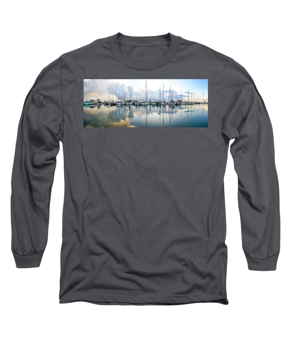 Marina Long Sleeve T-Shirt featuring the photograph Across the Marina by Christopher Rice