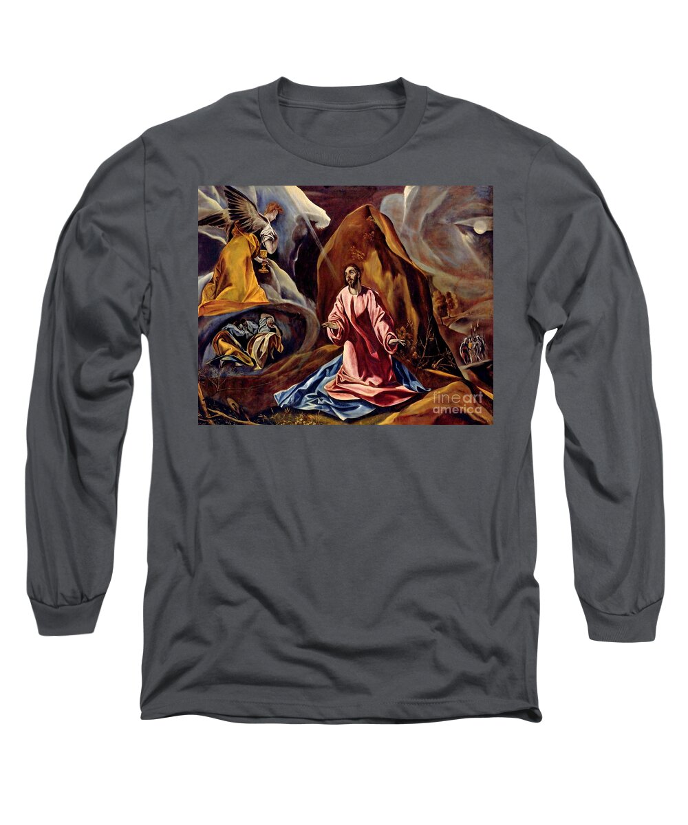 Agony In The Garden Long Sleeve T-Shirt featuring the painting Agony in the Garden by El Greco