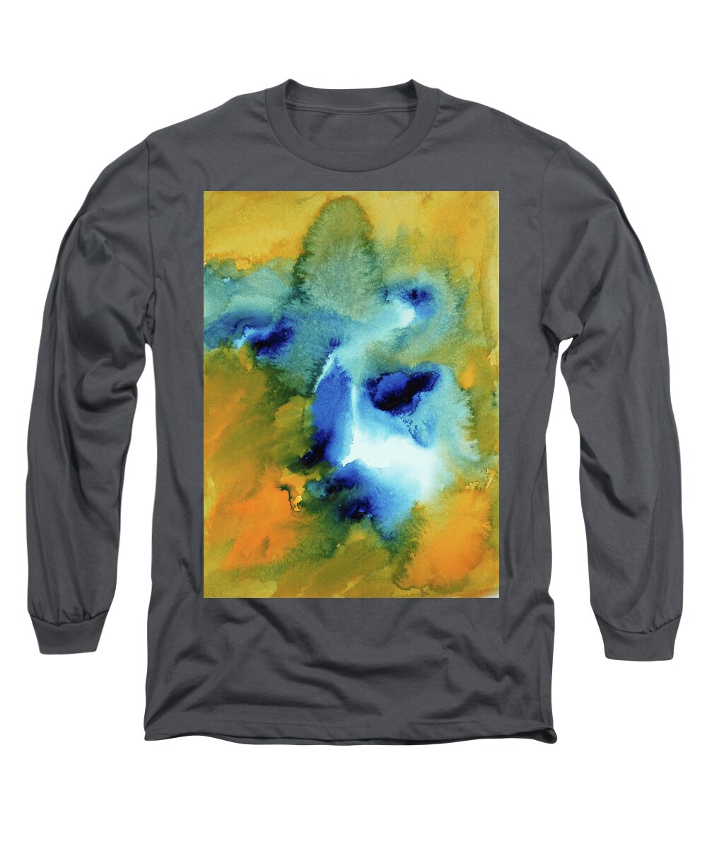 Abstract Long Sleeve T-Shirt featuring the painting An Occurrence of Light by Dick Richards