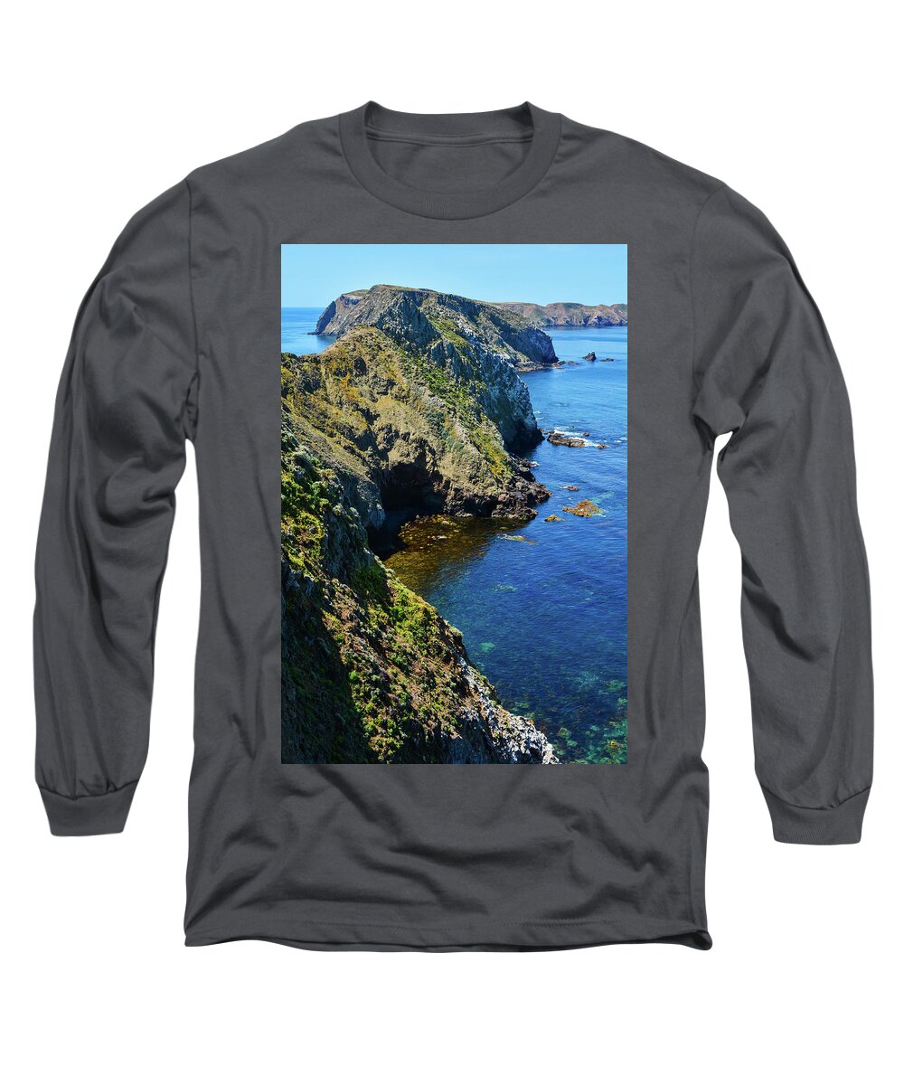 Channel Islands National Park Long Sleeve T-Shirt featuring the photograph Anacapa Island Inspiration Point Portrait by Kyle Hanson