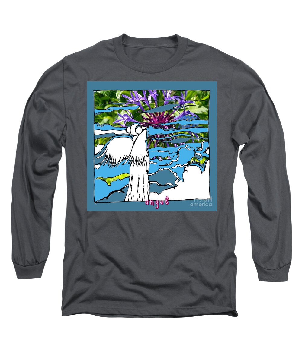 Drawing And Photography Long Sleeve T-Shirt featuring the drawing Angel by Carol Rashawnna Williams