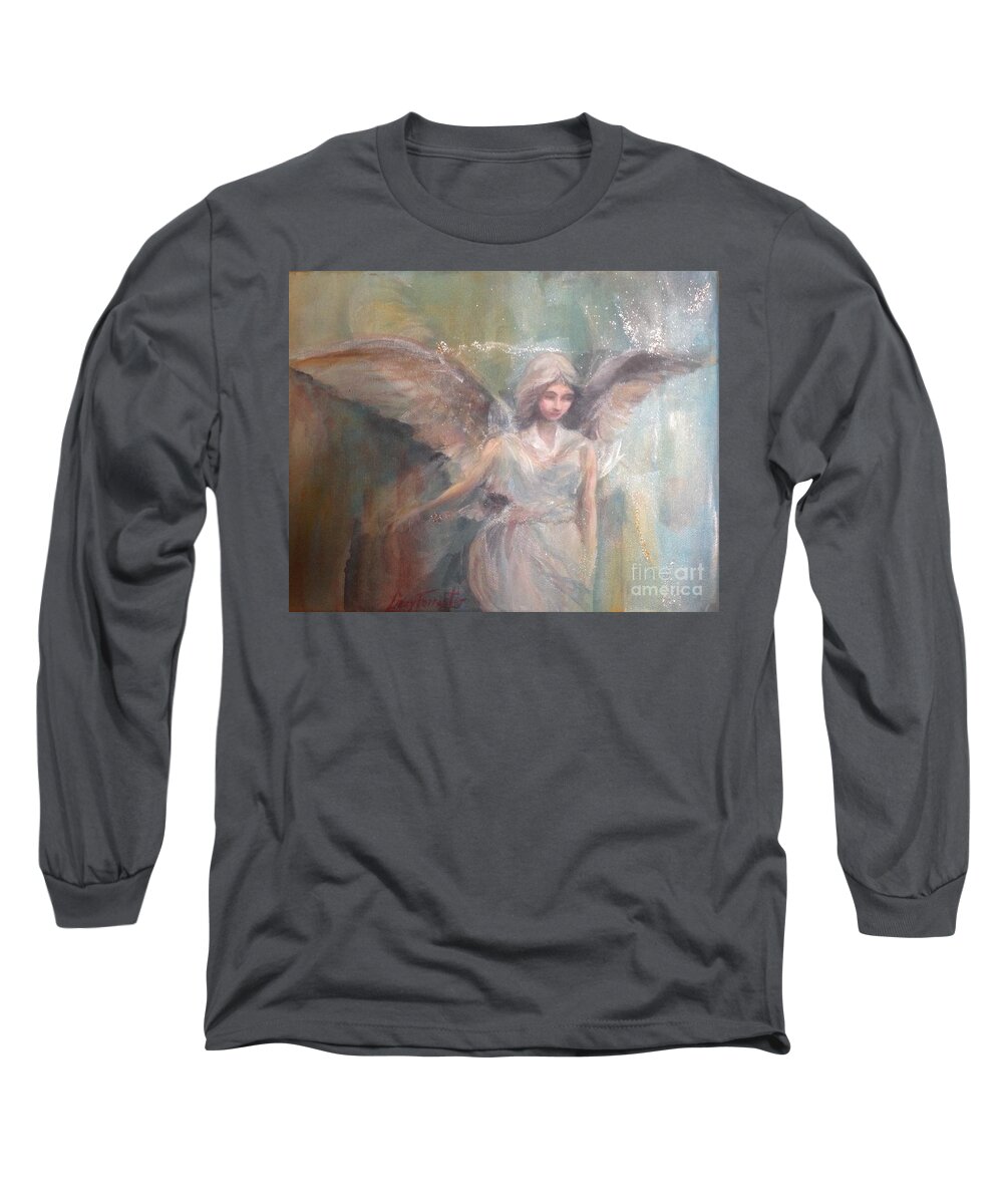 Angel Long Sleeve T-Shirt featuring the painting Angel Dust by Lizzy Forrester