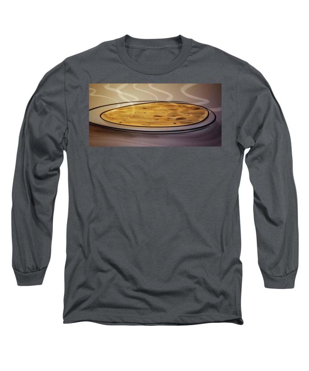 Food Long Sleeve T-Shirt featuring the digital art Art - Delicious Pancake by Matthias Zegveld