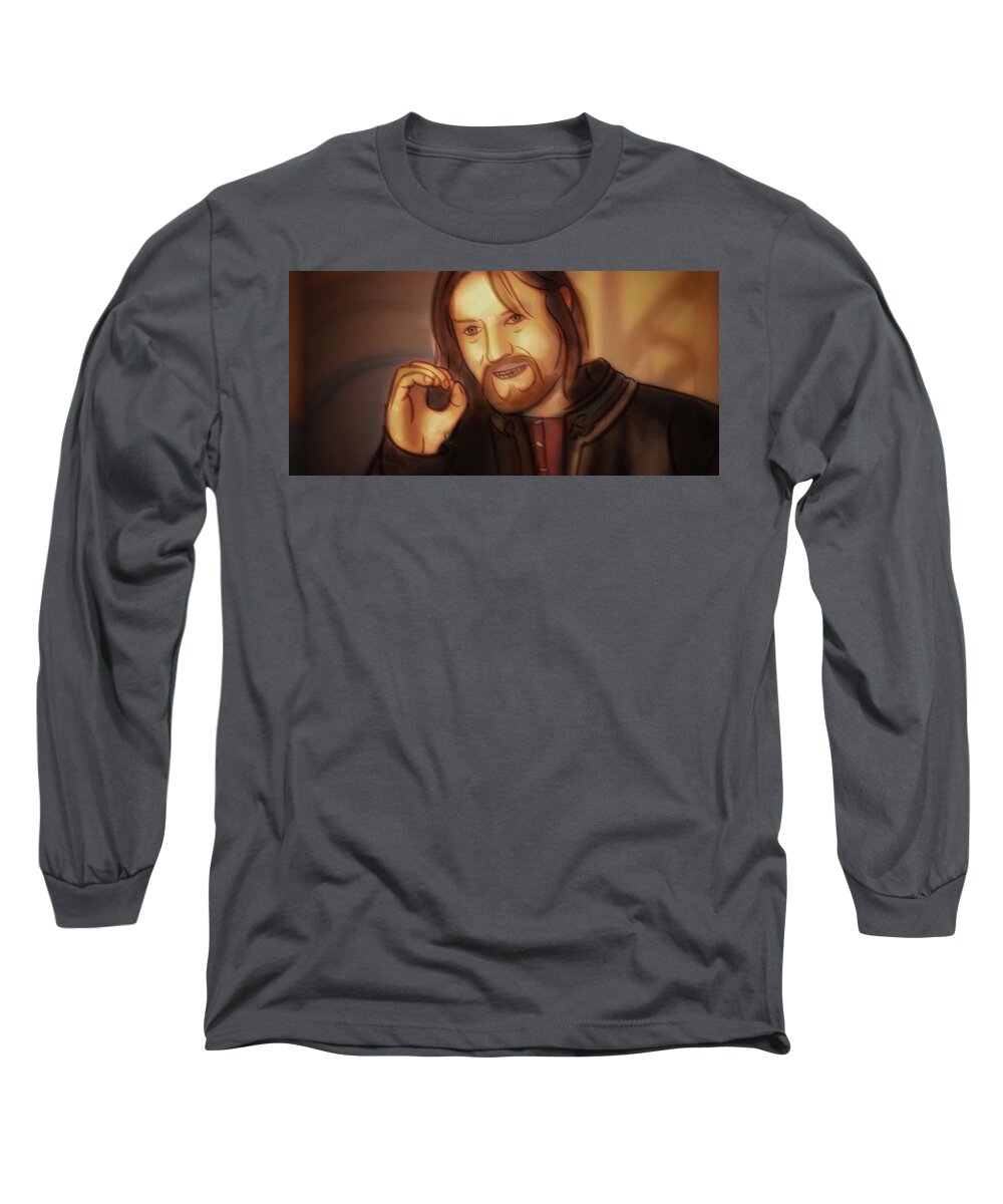 Fantasy Long Sleeve T-Shirt featuring the digital art Art - One Does Not Simply by Matthias Zegveld