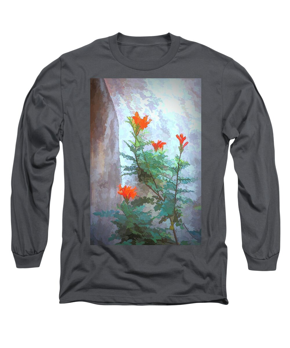 Flower Long Sleeve T-Shirt featuring the photograph Artistic Cape Honeysuckle by Jerry Griffin