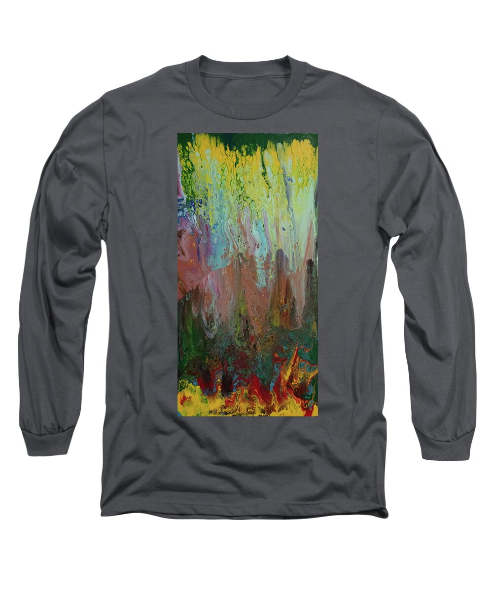 Green Long Sleeve T-Shirt featuring the mixed media Ascending by Aimee Bruno
