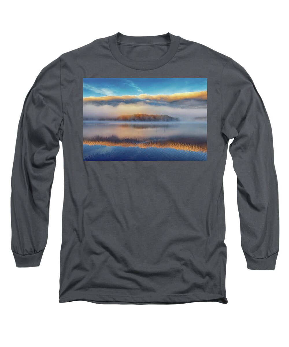 Sunrise Long Sleeve T-Shirt featuring the photograph Autumn Fog 34a2960 by Greg Hartford