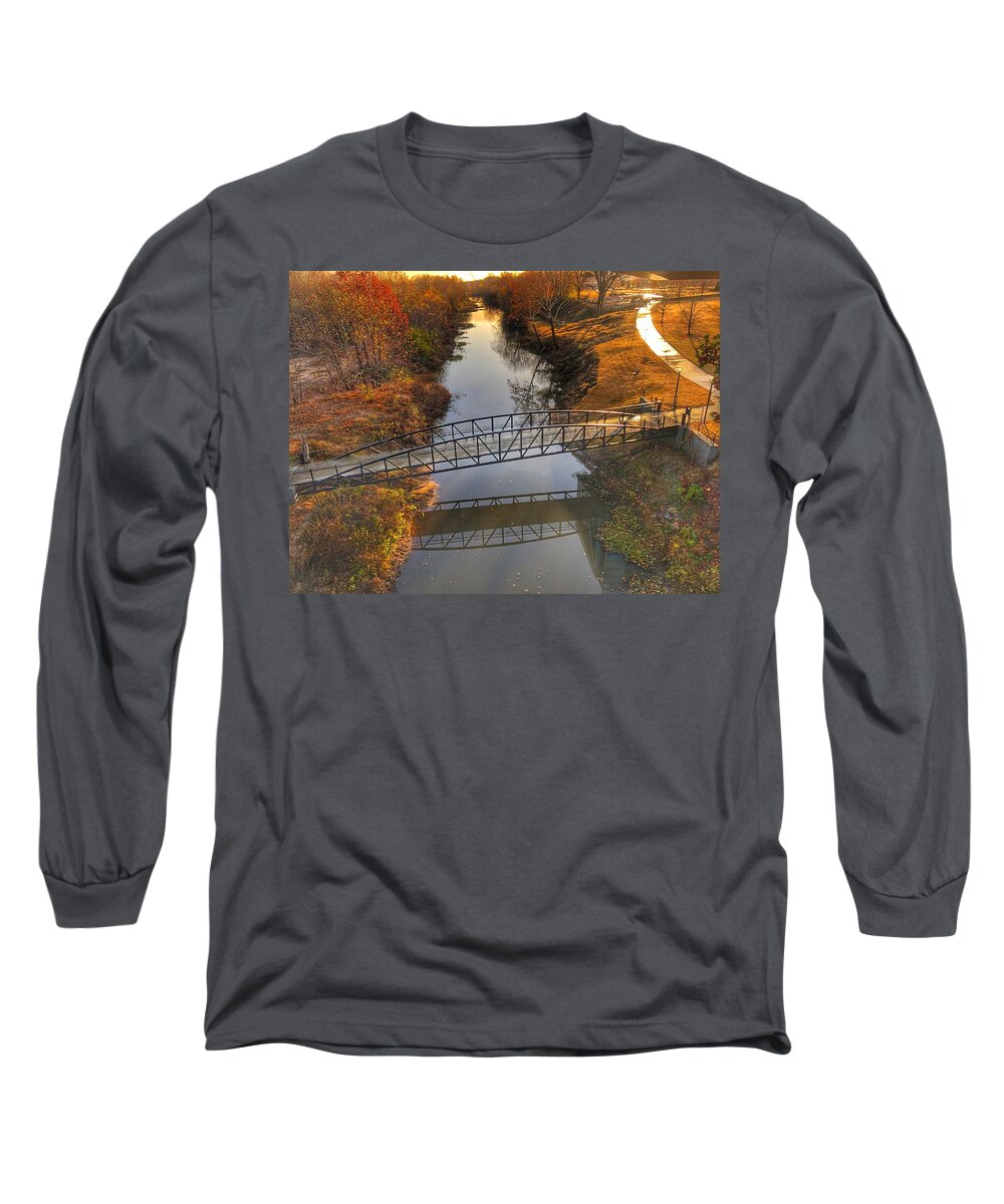 Nature Long Sleeve T-Shirt featuring the photograph Autumn In the South by Michael Dean Shelton