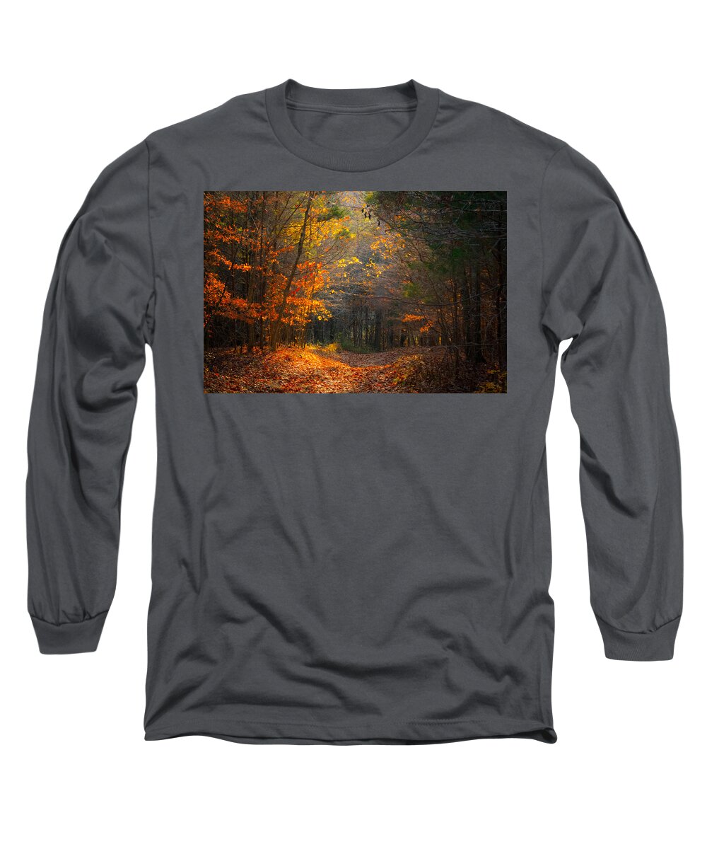 Autumn Long Sleeve T-Shirt featuring the photograph Autumn Path by Bonny Puckett