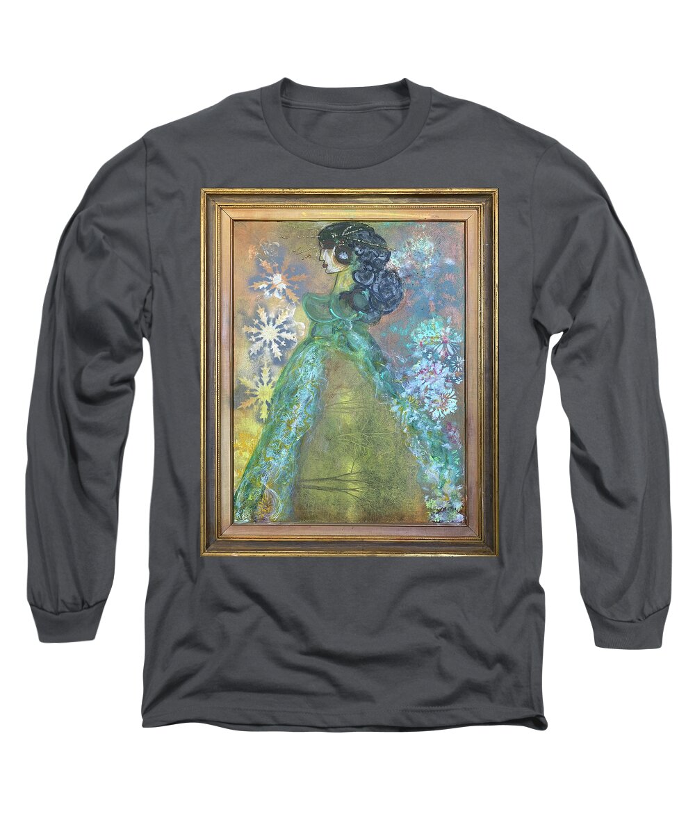 Princess Long Sleeve T-Shirt featuring the painting Autumn Queen by Leslie Porter