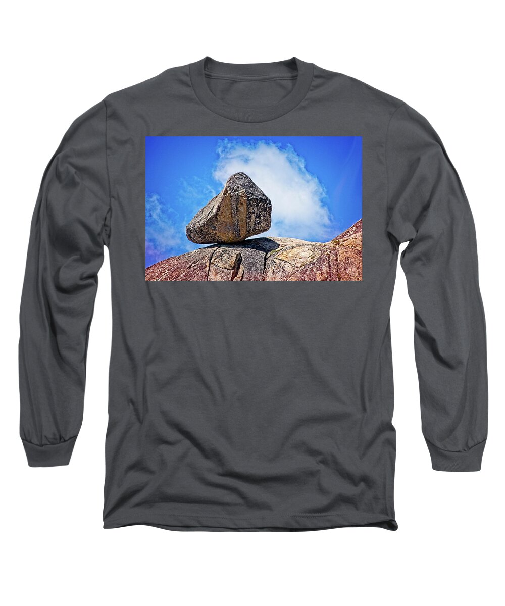 Stone Long Sleeve T-Shirt featuring the photograph Balancing Act by David Desautel