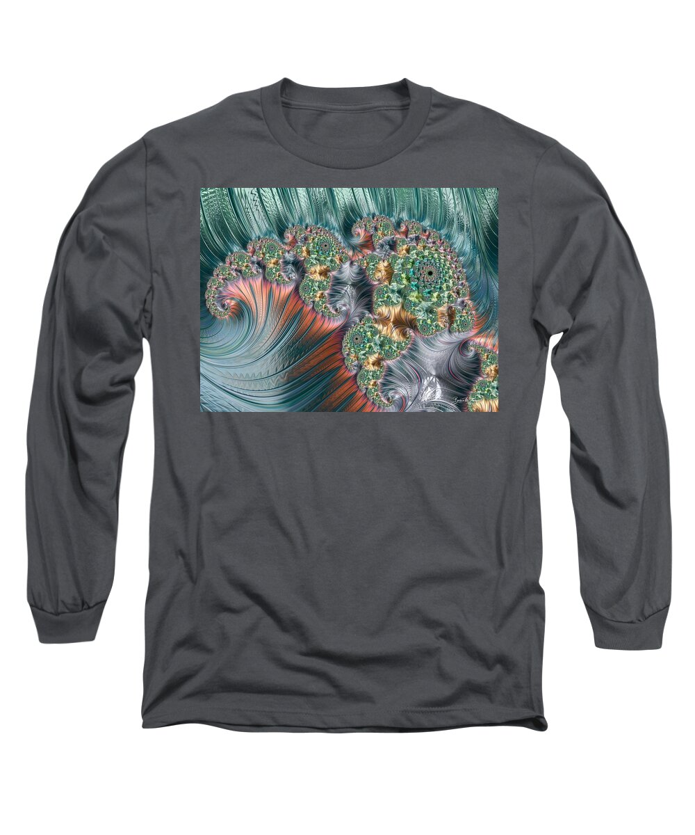 Abstract Long Sleeve T-Shirt featuring the photograph Barocco - Series #4 by Barbara Zahno