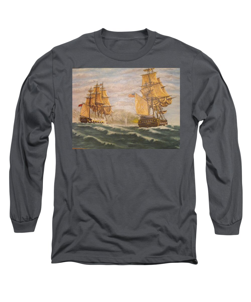 Battle Long Sleeve T-Shirt featuring the painting Battle by HH Palliser