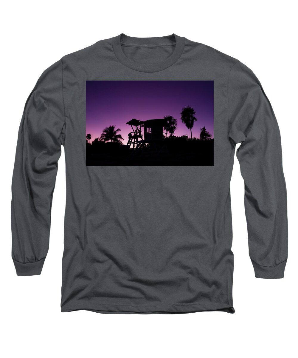 Sunset Long Sleeve T-Shirt featuring the photograph Baywatch fantasy sunset Mexican Restaurant Decoration by Josu Ozkaritz
