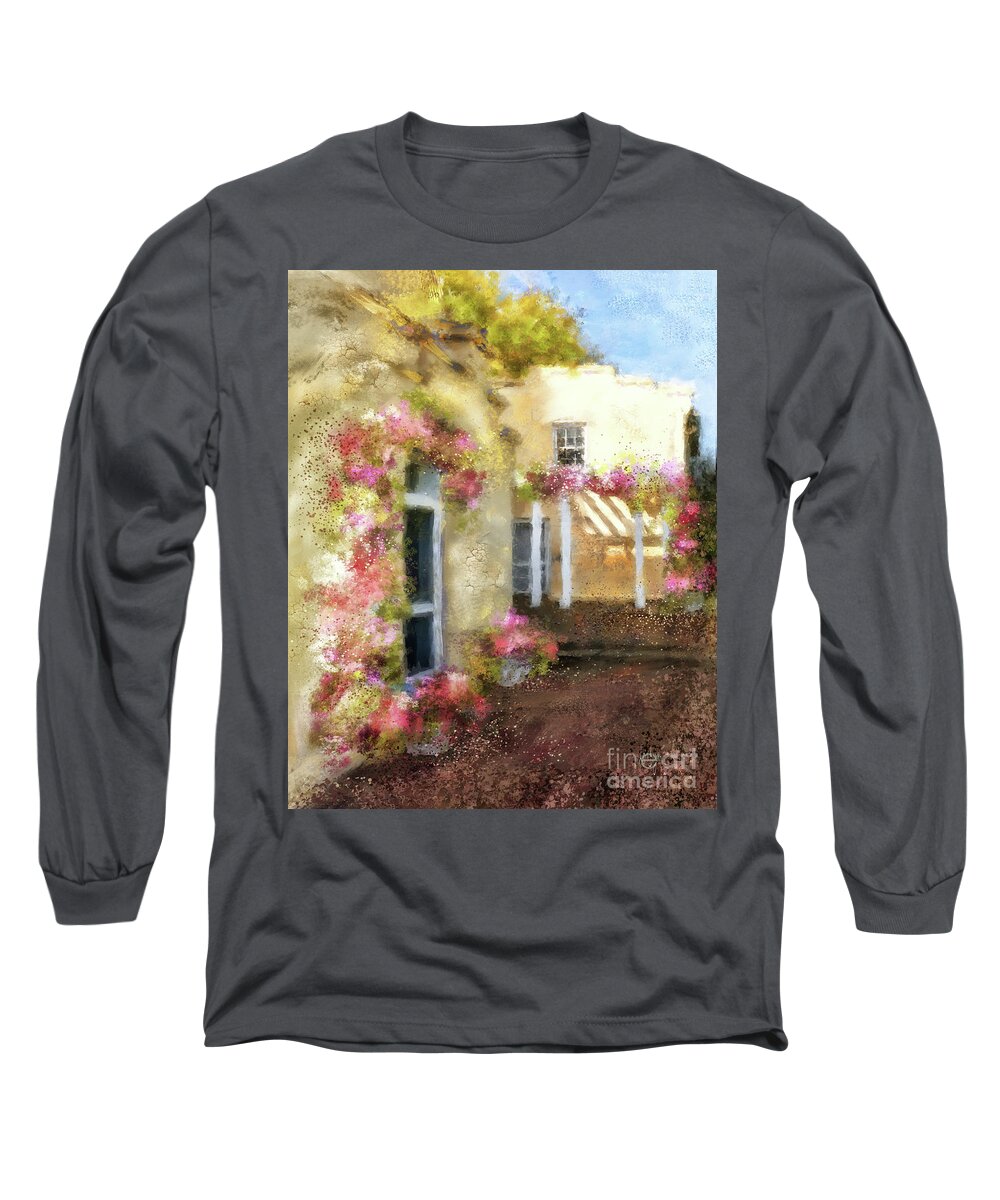 Courtyard Long Sleeve T-Shirt featuring the digital art Beallair In Bloom by Lois Bryan