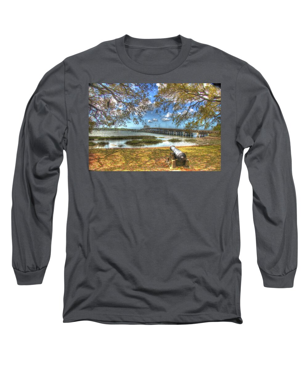 South Carolina Long Sleeve T-Shirt featuring the photograph Beaufort River by John Handfield