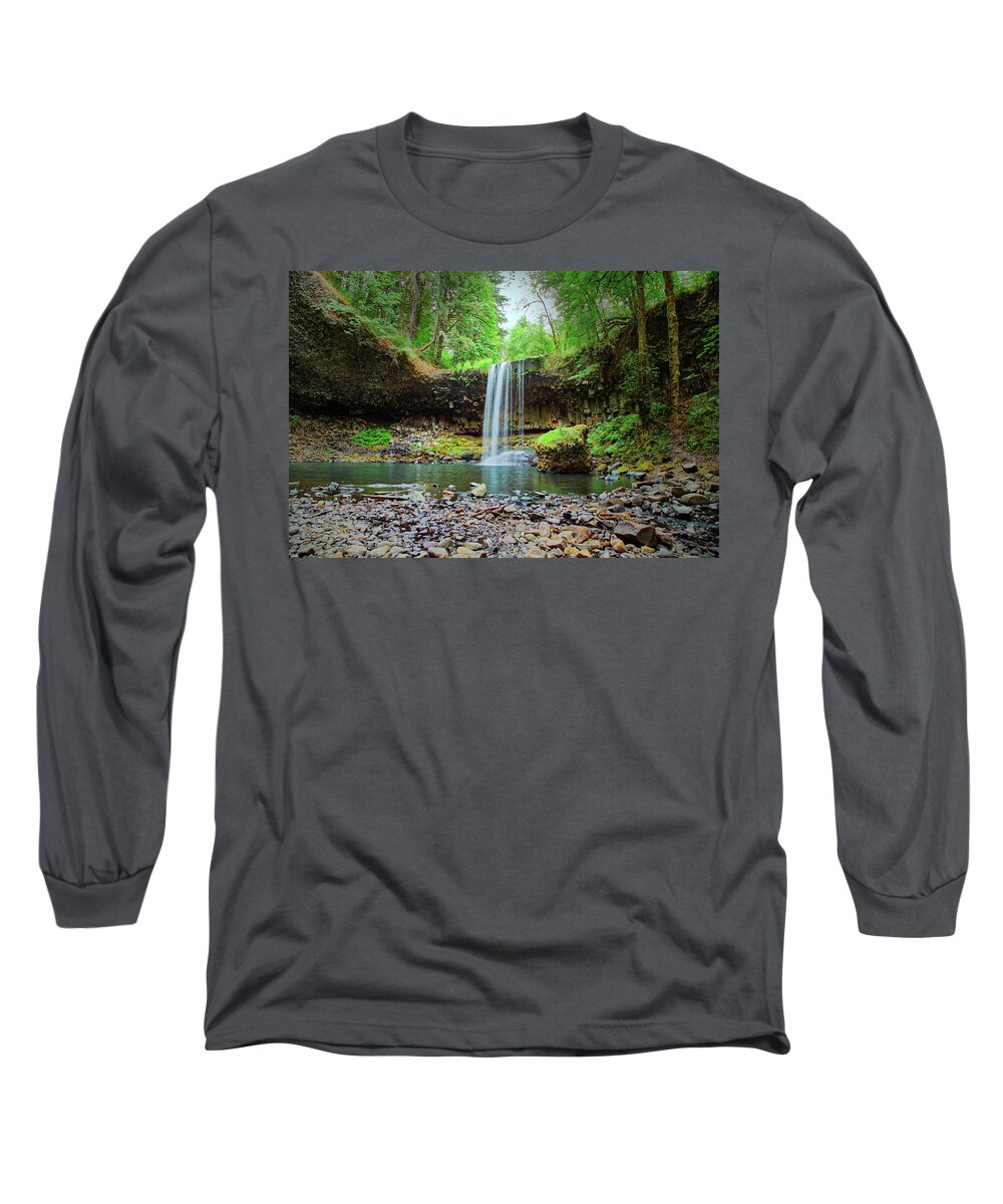 Waterfall Long Sleeve T-Shirt featuring the photograph Beaver Falls by Loyd Towe Photography