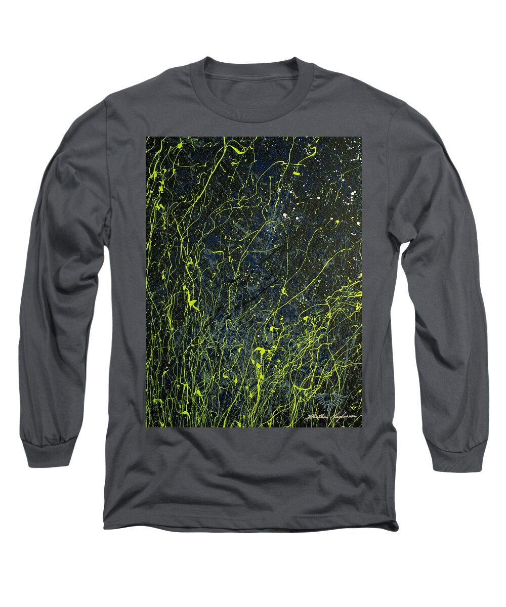 Abstract Long Sleeve T-Shirt featuring the painting Becoming Love by Heather Meglasson Impact Artist