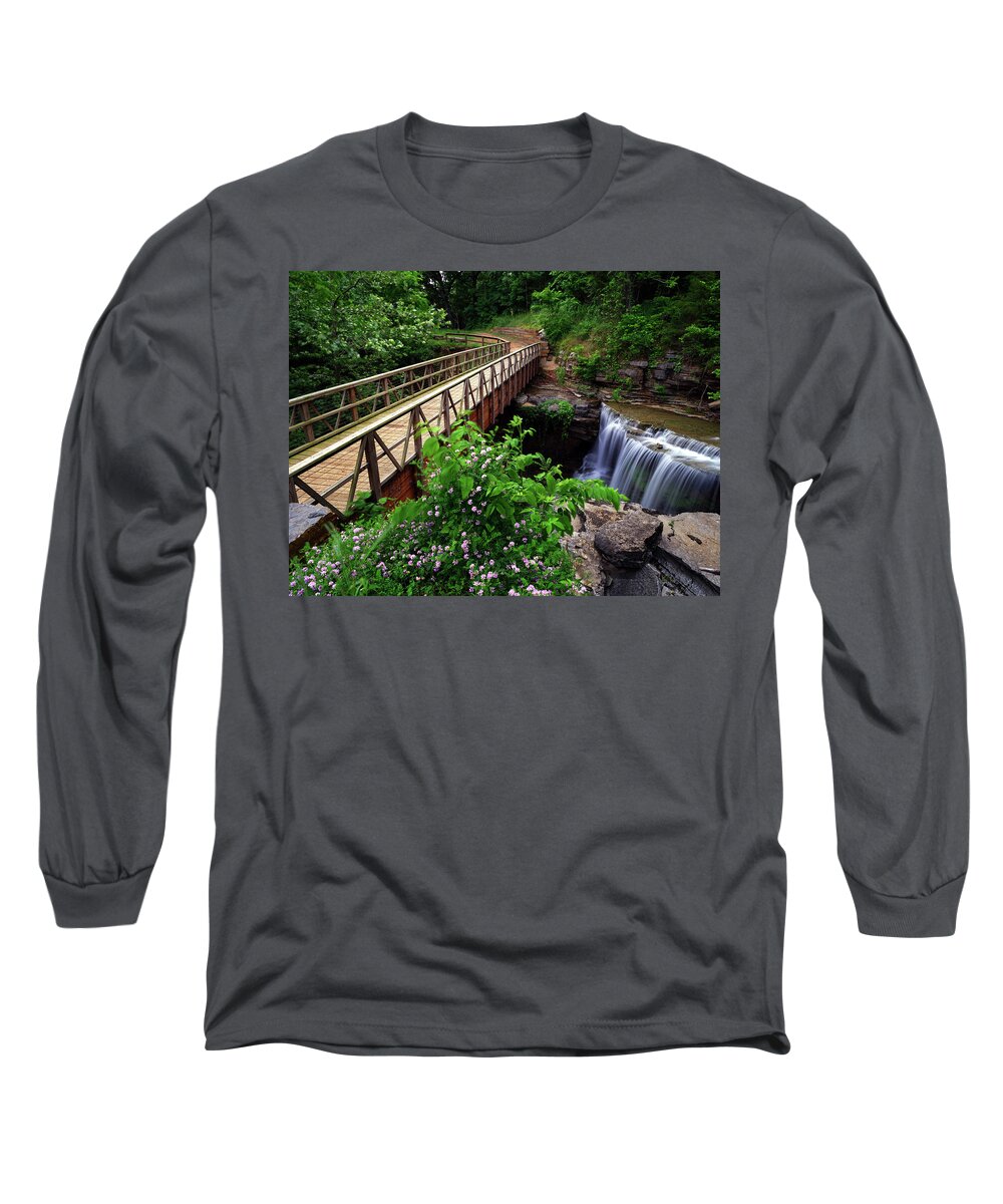  Long Sleeve T-Shirt featuring the photograph Benton Falls by William Rainey