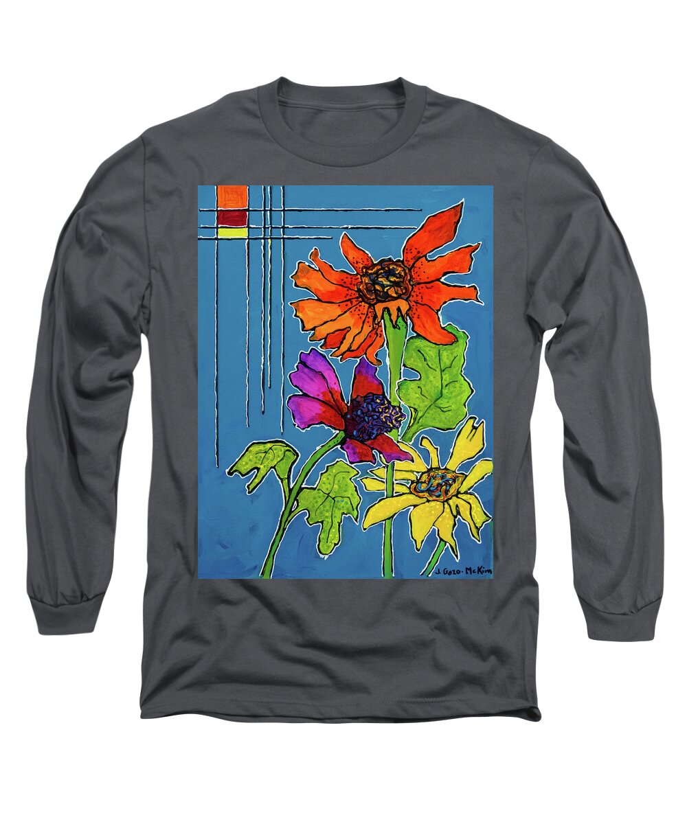 Best Friends Forever Long Sleeve T-Shirt featuring the painting B.f.f. by Jo-Anne Gazo-McKim