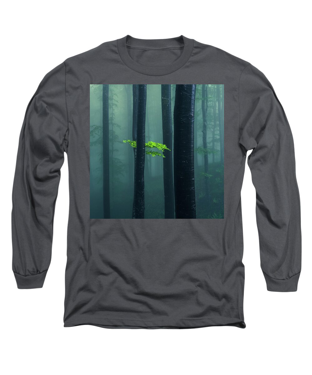 Mountain Long Sleeve T-Shirt featuring the photograph Bit Of Green by Evgeni Dinev