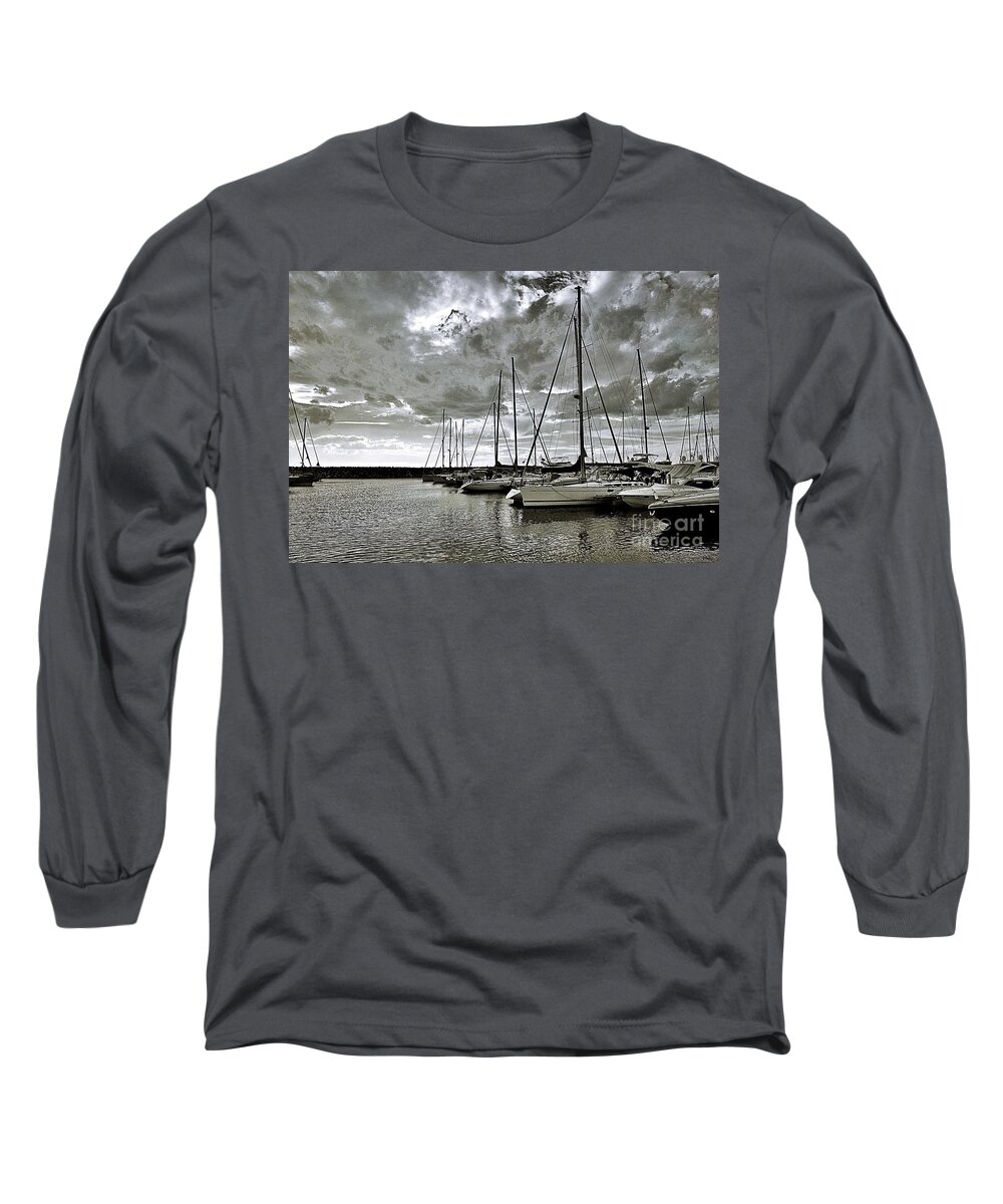 Boats Long Sleeve T-Shirt featuring the photograph Boats by Ramona Matei
