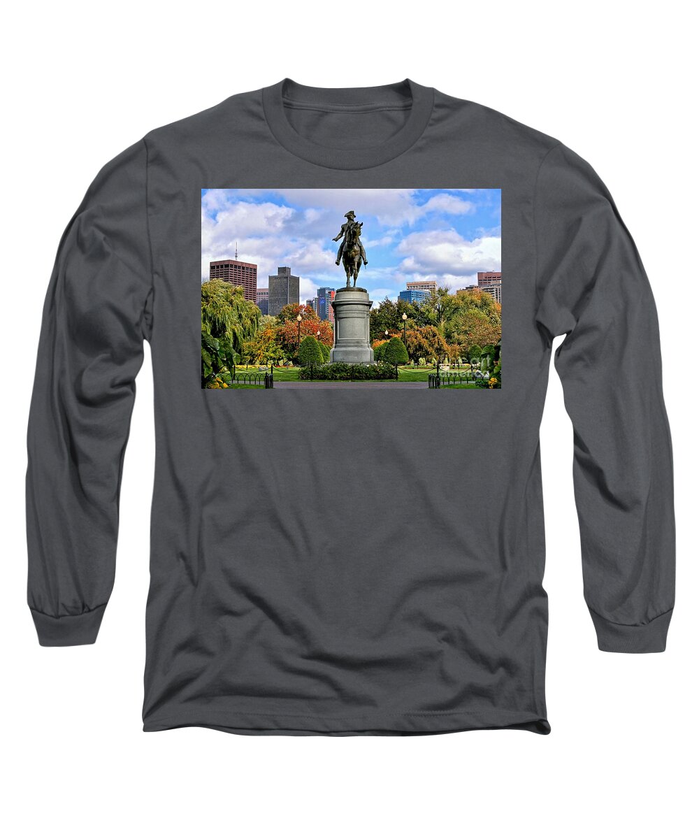 Boston Long Sleeve T-Shirt featuring the photograph Boston Common by DJ Florek