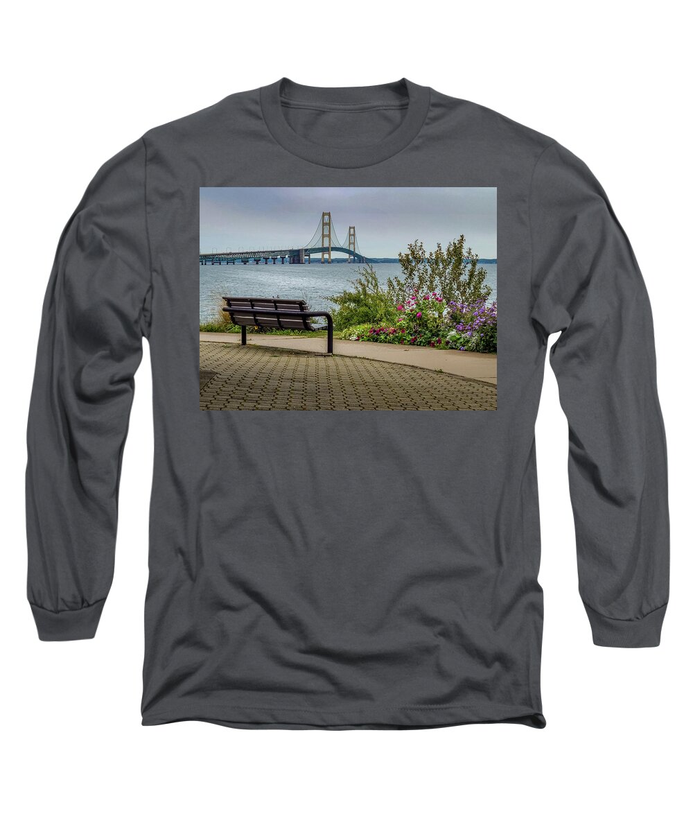 Bridge View Park Long Sleeve T-Shirt featuring the photograph Bridge View Park by Deb Beausoleil