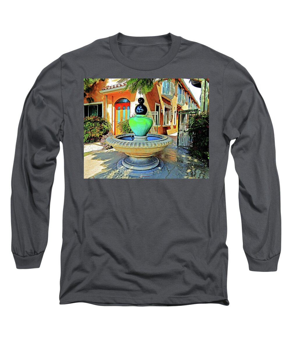 Fountain Long Sleeve T-Shirt featuring the photograph Buena Vista Fountain by Andrew Lawrence