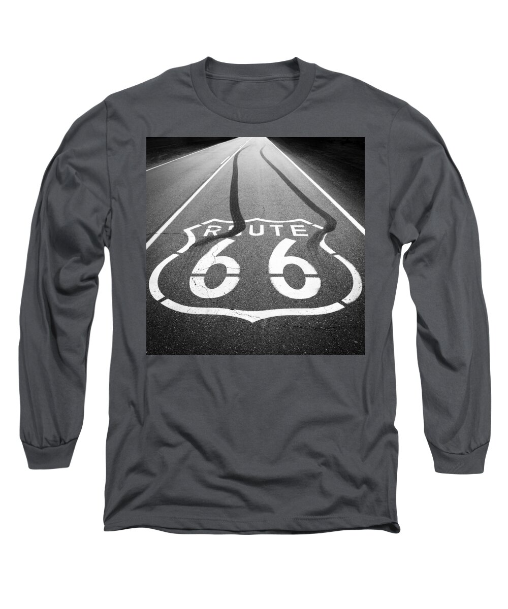 Amboy Long Sleeve T-Shirt featuring the photograph Burning Tires by Peter Boehringer