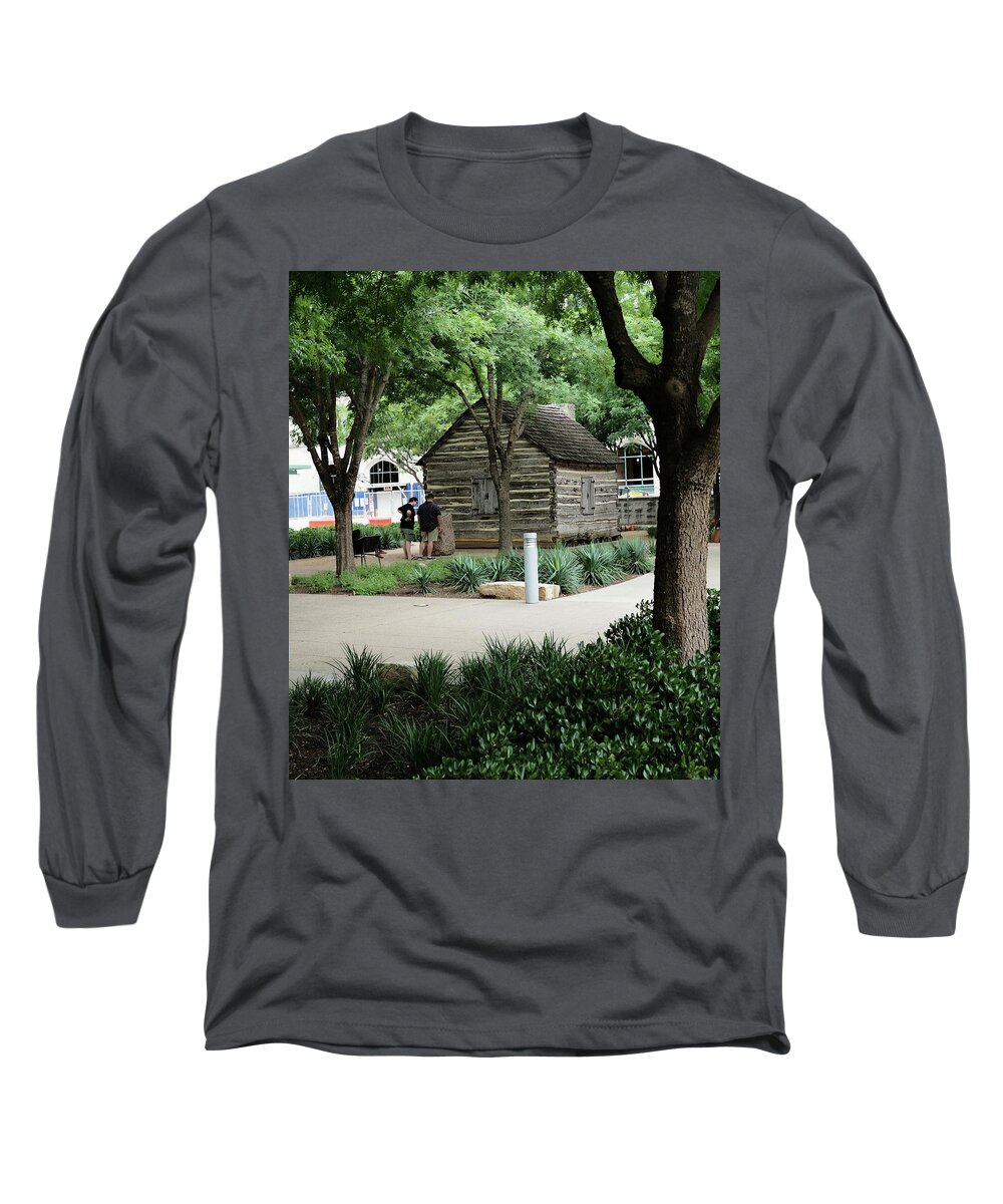 Green Long Sleeve T-Shirt featuring the photograph Cabin in the Park by C Winslow Shafer