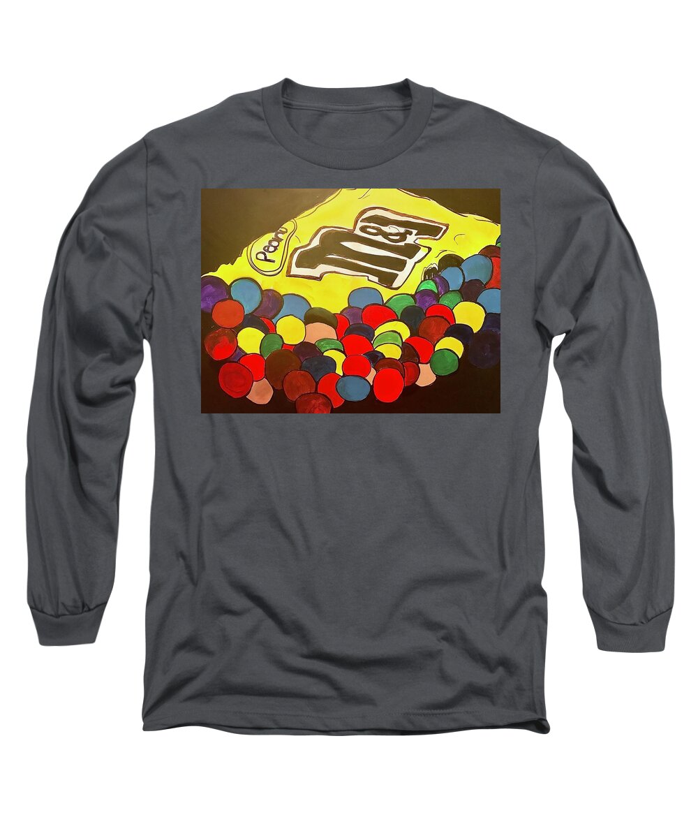  Long Sleeve T-Shirt featuring the painting Candy by Angie ONeal