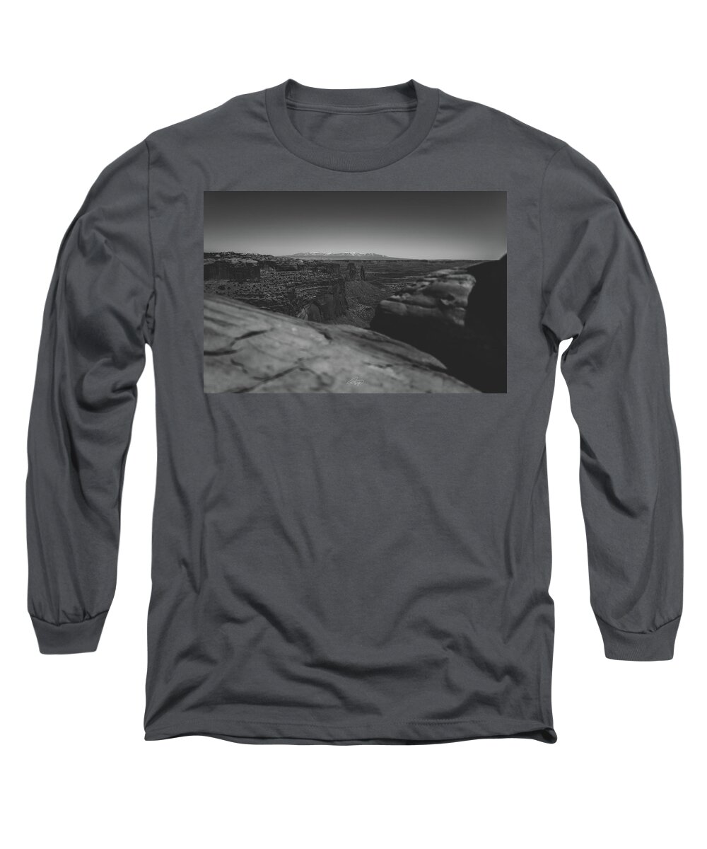  Long Sleeve T-Shirt featuring the photograph Canyonlands BW by William Boggs