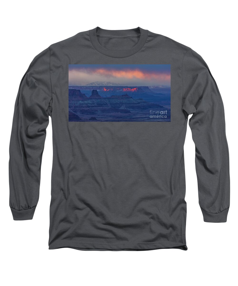 Landscape Long Sleeve T-Shirt featuring the photograph Canyonlands Storm by Seth Betterly