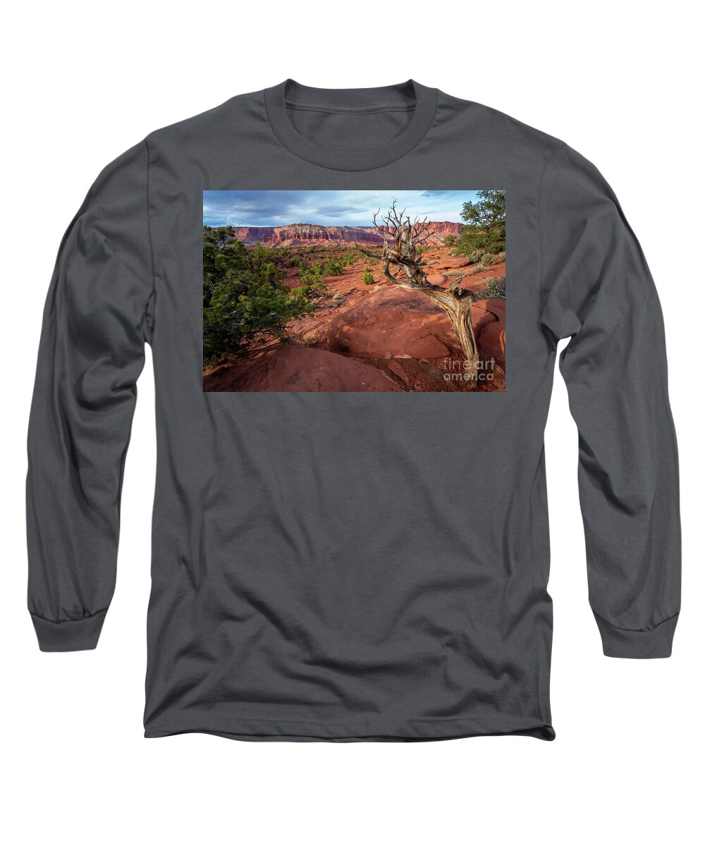 Capitol Reef Vista Long Sleeve T-Shirt featuring the photograph Capitol View by Marco Crupi