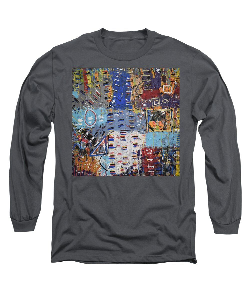 Red Long Sleeve T-Shirt featuring the painting Captured by Pam O'Mara