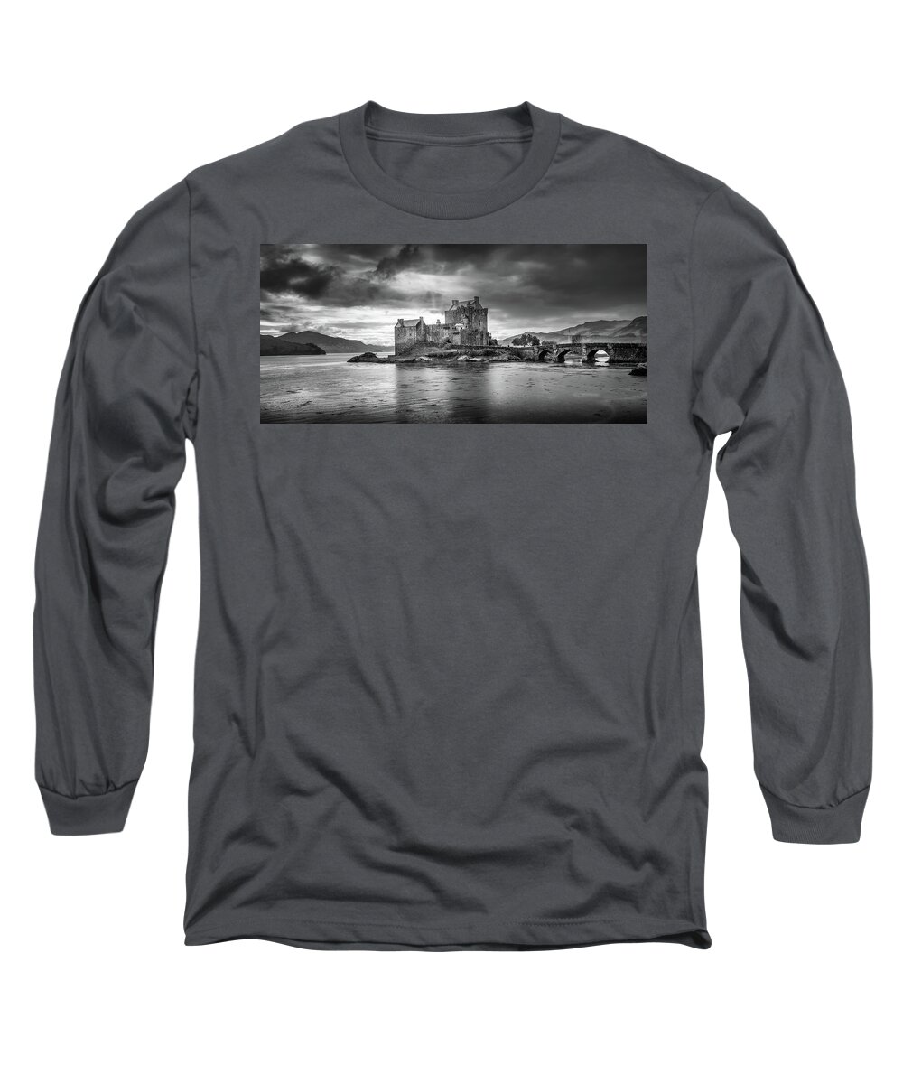Scotland Long Sleeve T-Shirt featuring the photograph Castle in the storm by Bradley Morris