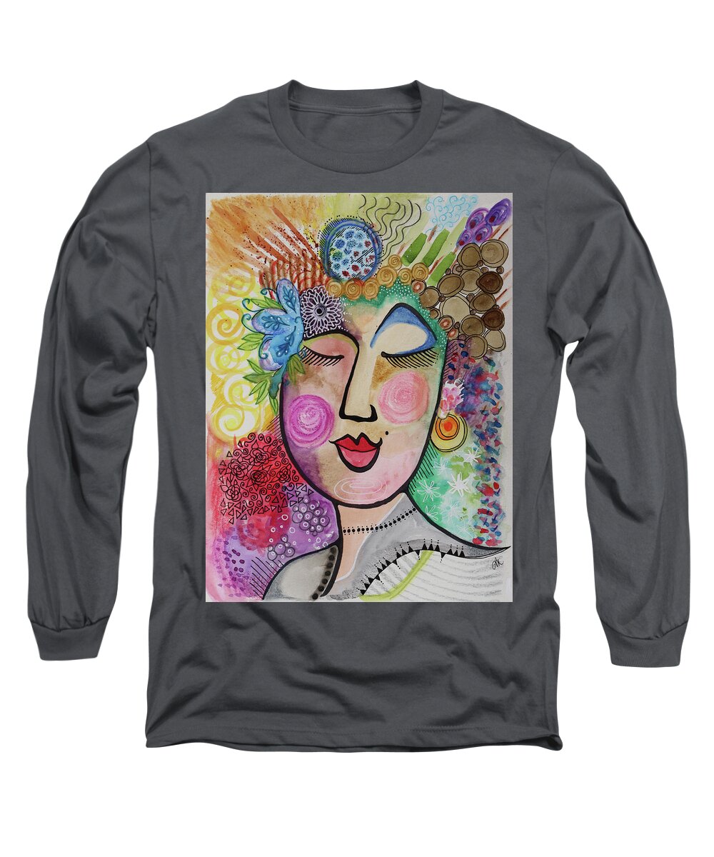 Painting Long Sleeve T-Shirt featuring the painting Celebrate by Lisa Mutch