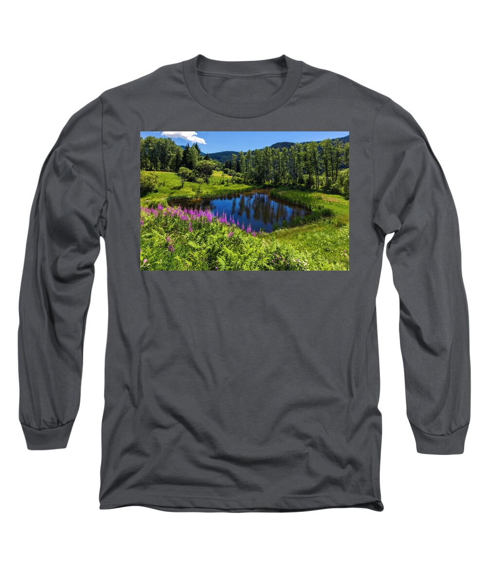 Bulgaria Long Sleeve T-Shirt featuring the photograph Charming Lake by Evgeni Dinev