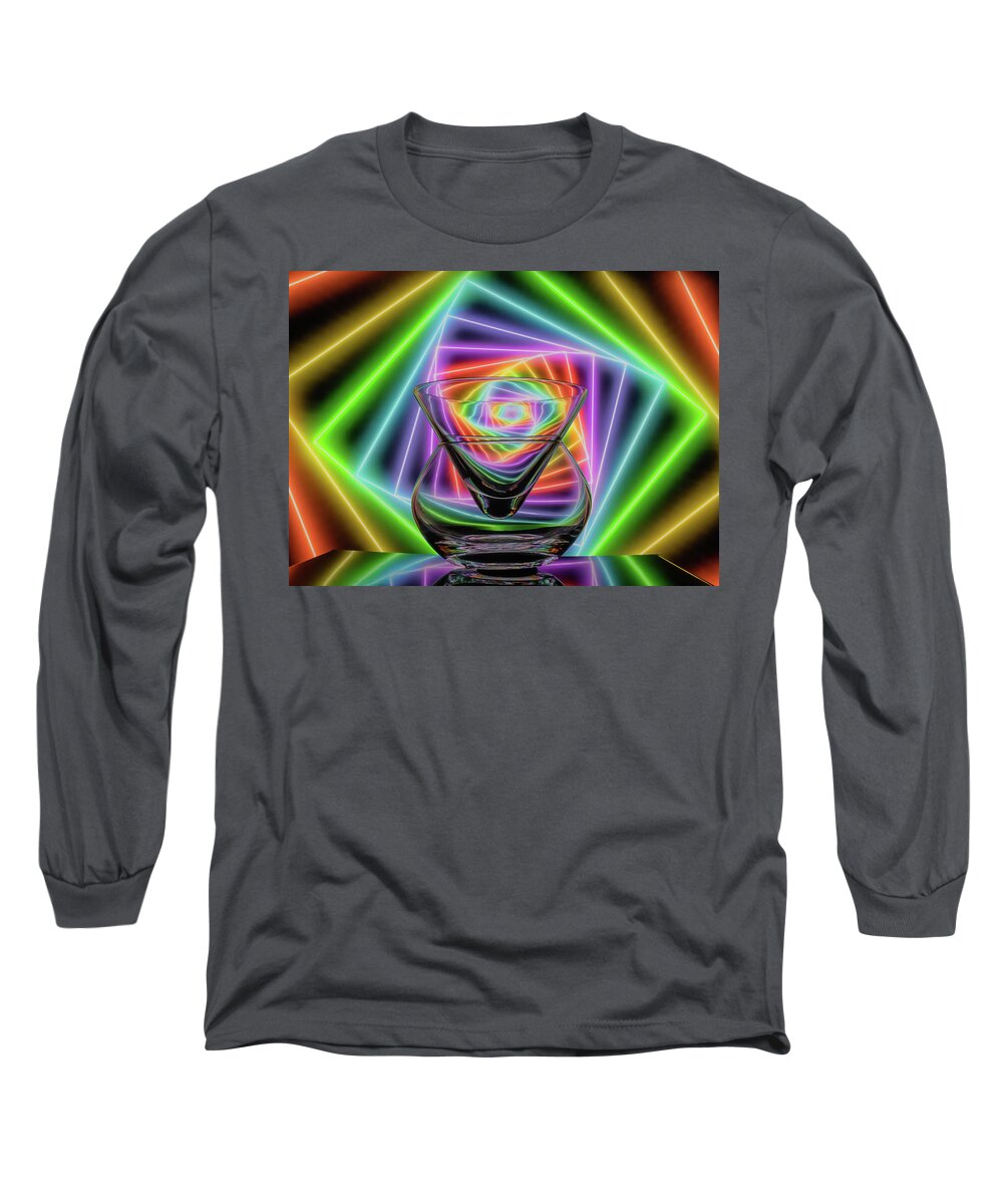 Refracting Glassware Long Sleeve T-Shirt featuring the photograph Cheers to the Season by Sylvia Goldkranz