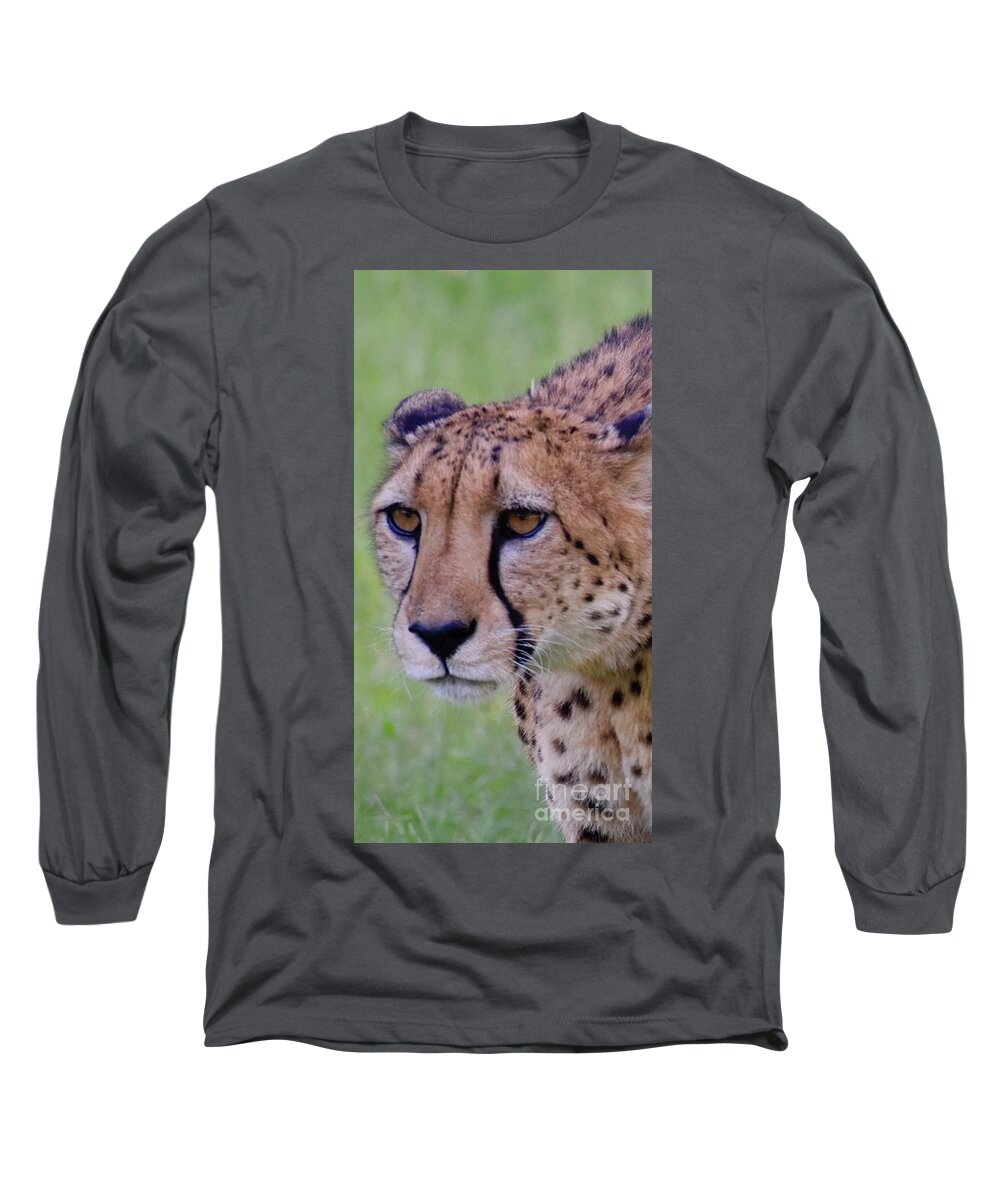 Cheetah Long Sleeve T-Shirt featuring the digital art Cheetah by Tammy Keyes